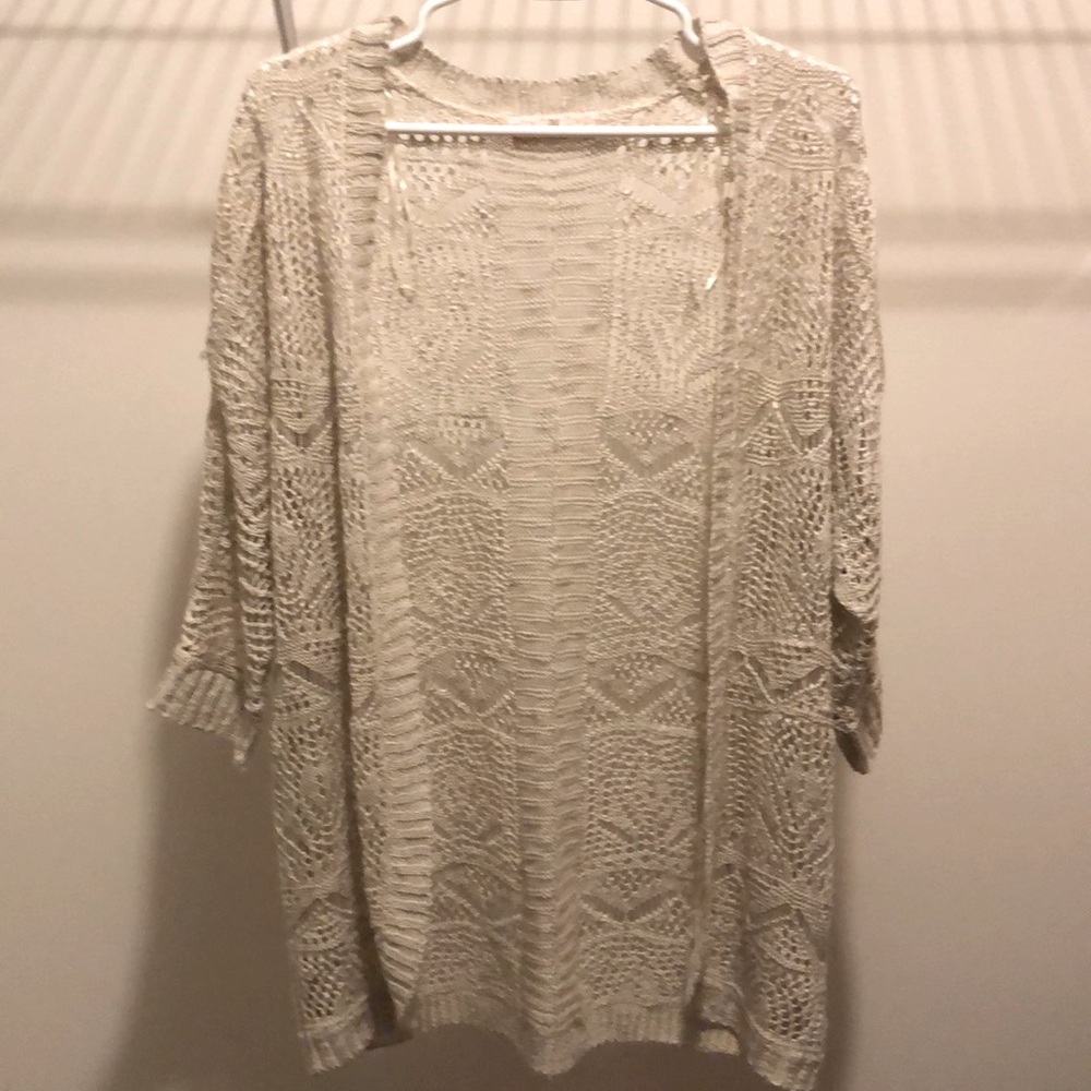 Pink Republic medium tan cardigan